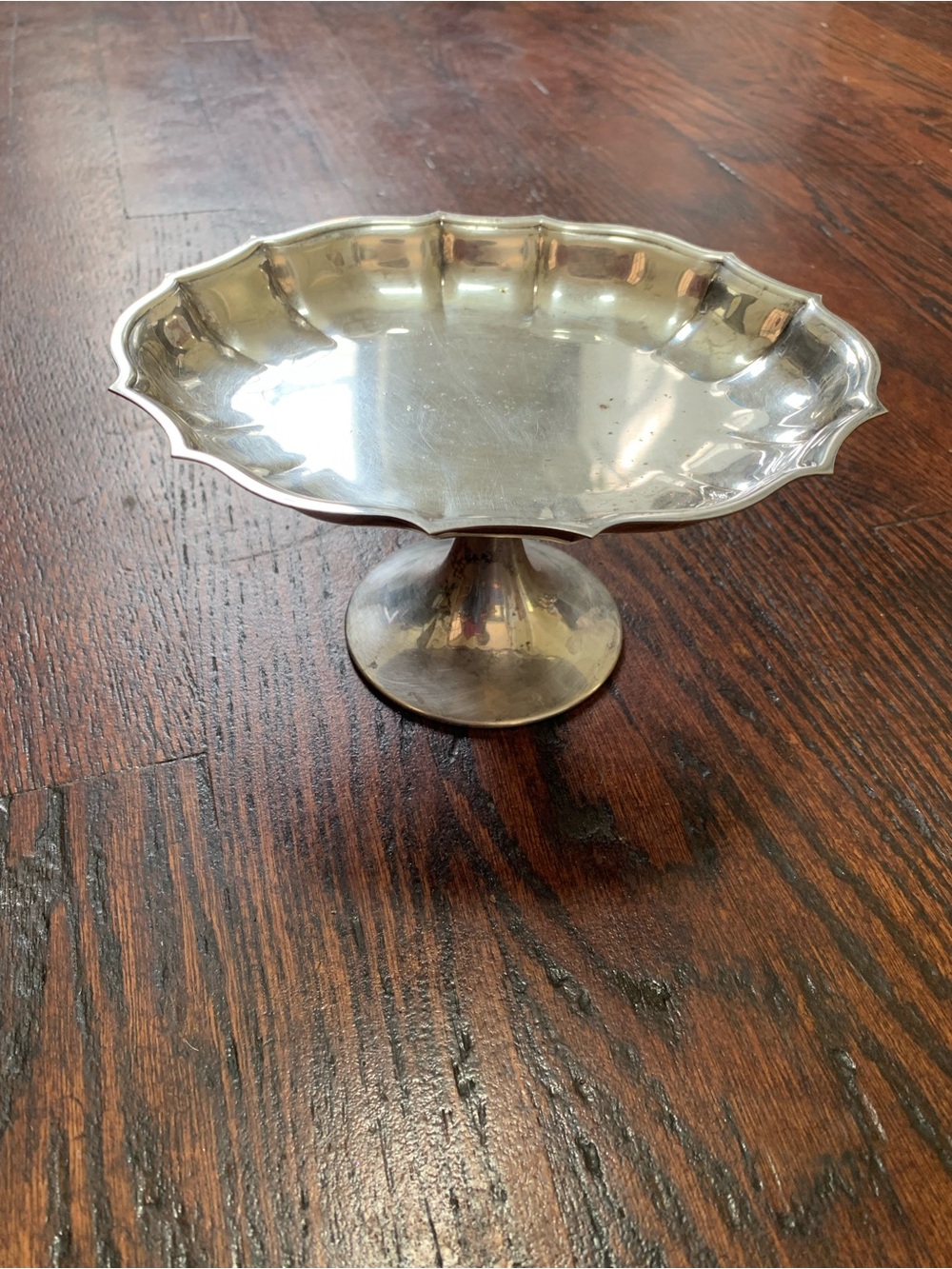 Vintage F.B. Rogers Silver-Plated 8-Inch Chippendale Pedestal Compote Dish Bowl